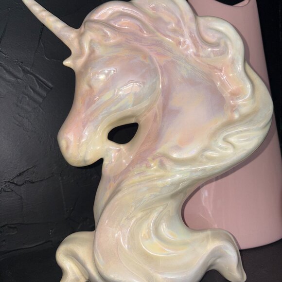 Vintage 80s Unicorn Ceramic Sculpture - Picture 1 of 9